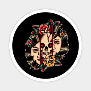 Women skull Magnet